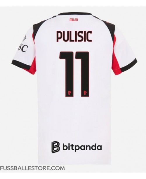 Günstige AC Milan Christian Pulisic #11 Auswärtstrikot Damen 2025-26 Kurzarm Günstige AC Milan Christian Pulisic #11 Auswärtstrikot Damen 2025-26 Kurzarm